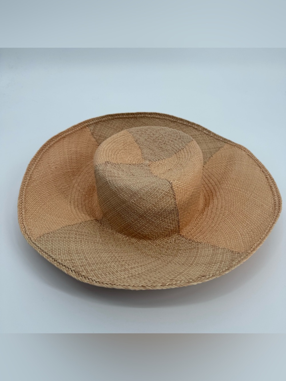 Artesano Wide Brim Straw Sun Hat in Natural Tan Small